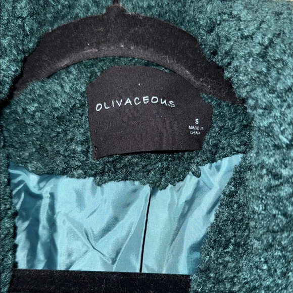 Olivaceous‎ Teal Teddy Jacket - Picture 2 of 6